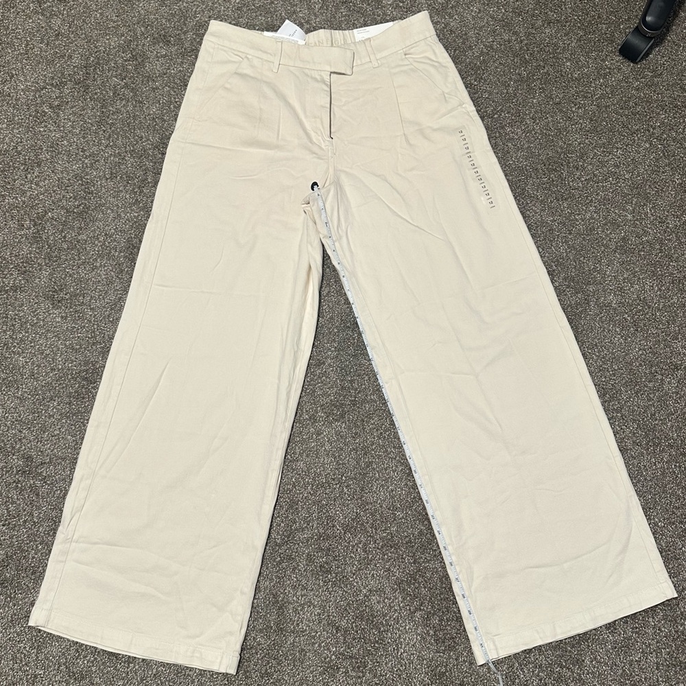 AE Ivory Dreamy Drape Stretch High-Waisted Trouser (Size: 12 Long - 31W) - Picture 7 of 8